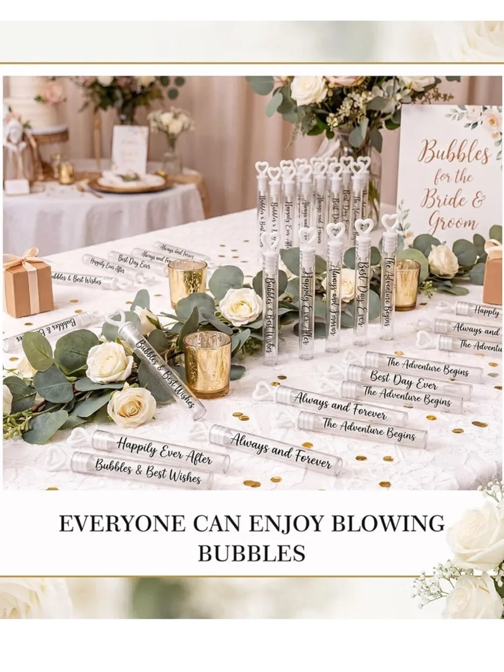 Wedding Mini Bubble Wands 120 count